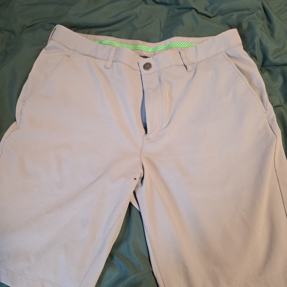 Bonobos Khaki Shorts with Green Details